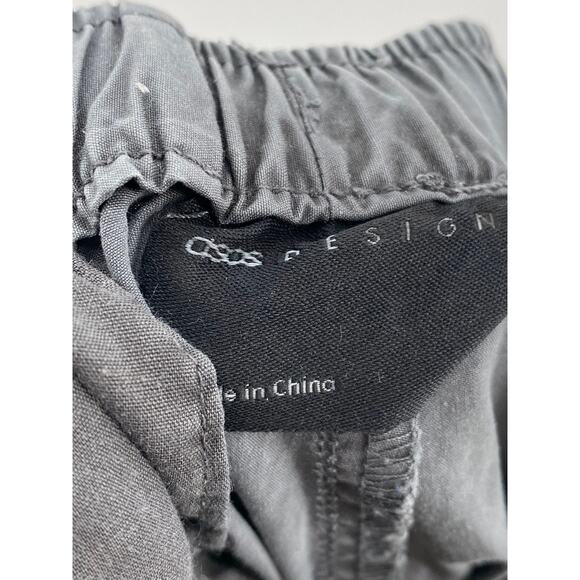 ASOS DESIGN Women's Charcoal Solid Drawstring Pull-On Streetwear Jogger Pant SZ8 - Picture 8 of 11